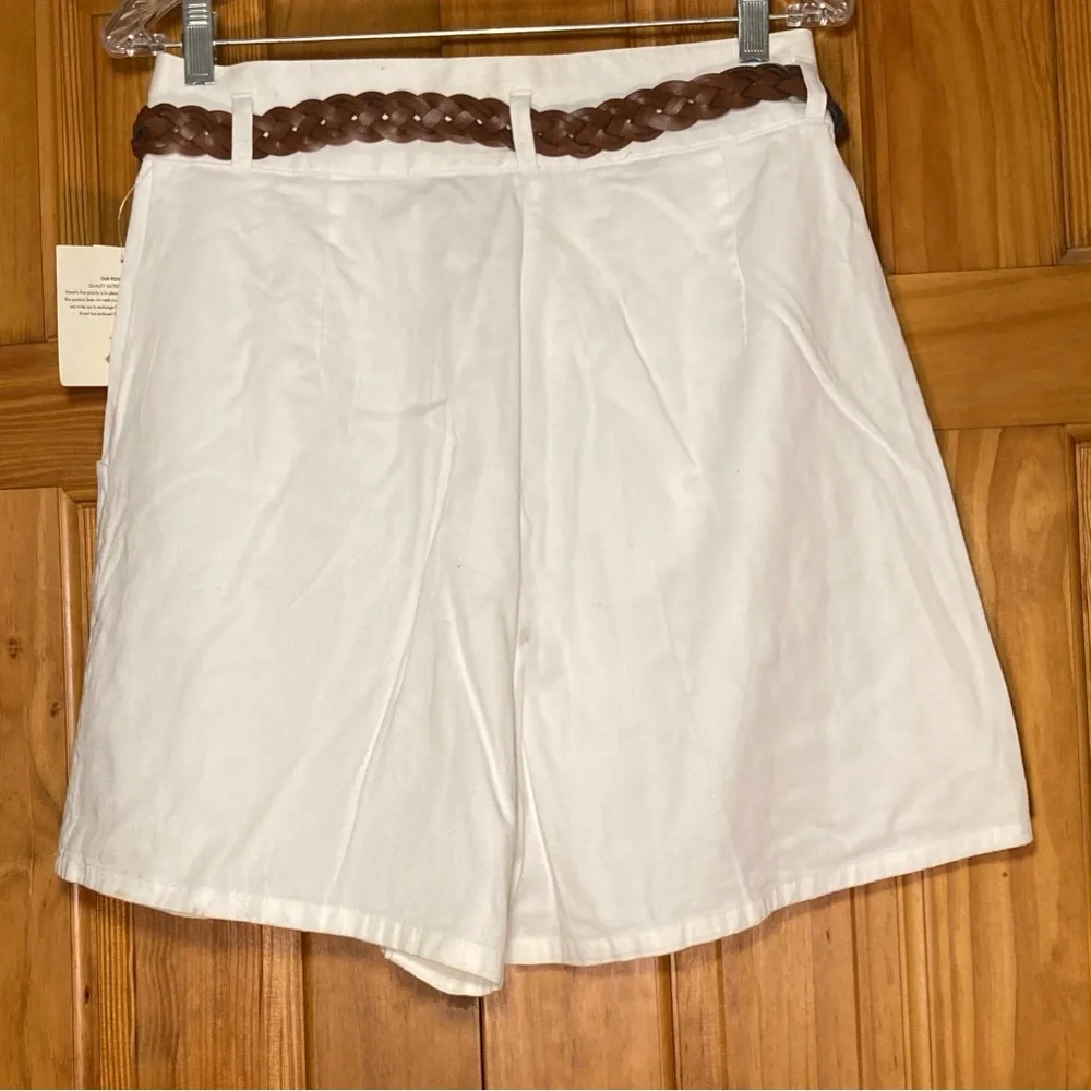 NWT Vintage Basic Editions Pleated Shorts with Belt Size 13/14